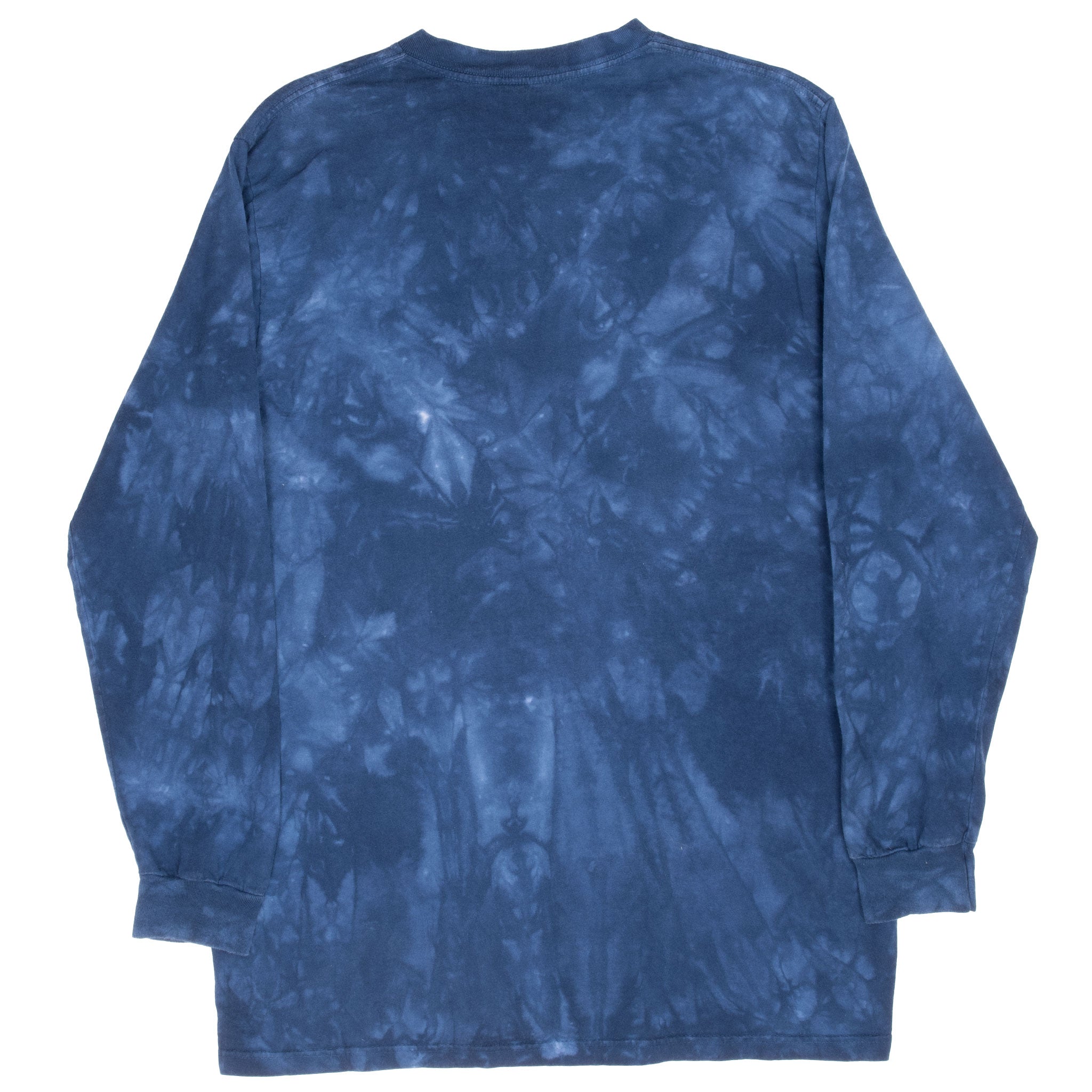 Vintage The Mountain Animal Print Moon Wolf Tie Dye Long Sleeve Tee Shirt 2002 Size Large