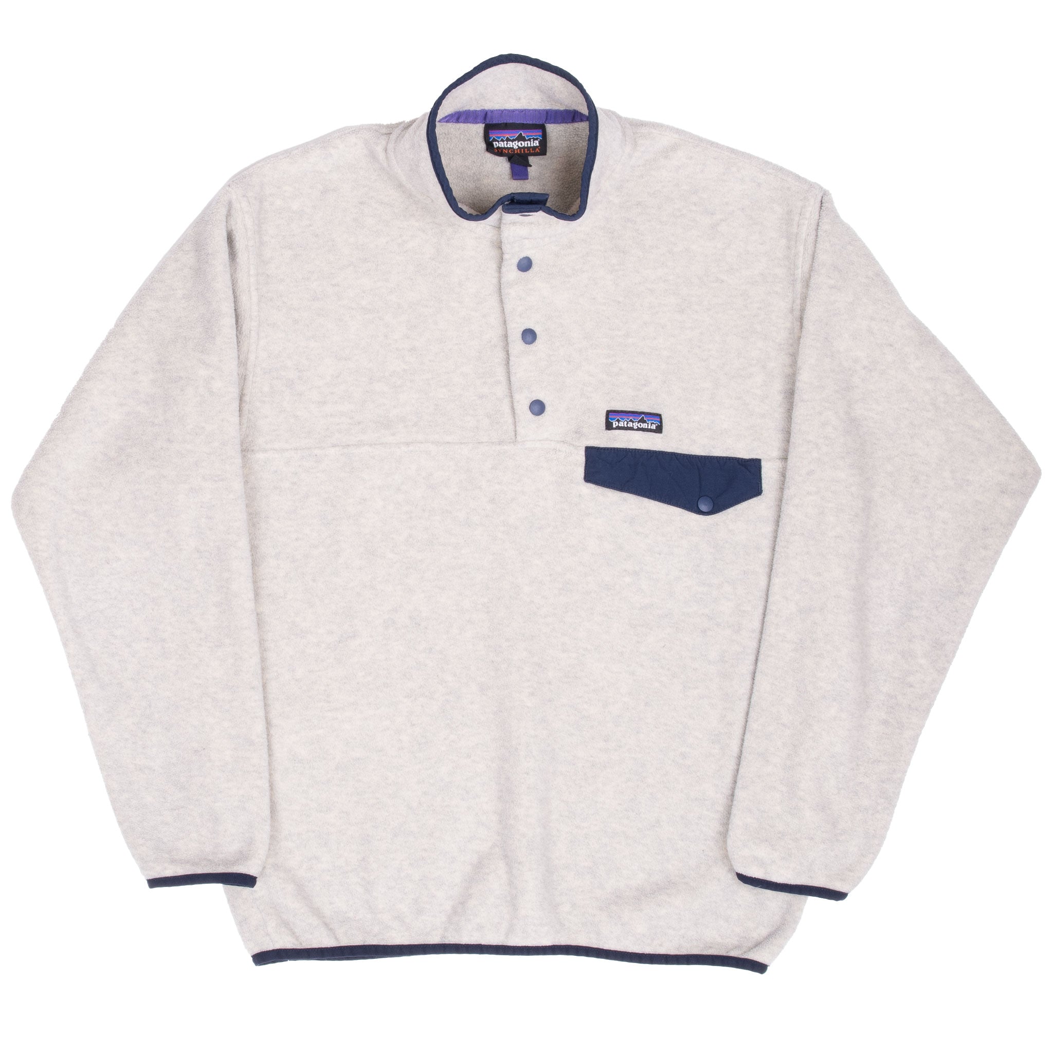 VINTAGE PATAGONIA BEIGE OAT SYNCHILLA SNAP T FLEECE PULLOVER JACKET 2016 MEDIUM