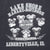 Close-up of Lake Shore Harley-Davidson back print with motorcycle engines and Libertyville, IL text