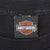 Harley-Davidson Motor Cycles neck tag on black T-shirt