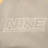 Vintage Beige Nike Swoosh Spellout Crewneck Sweatshirt 2000S Size Medium