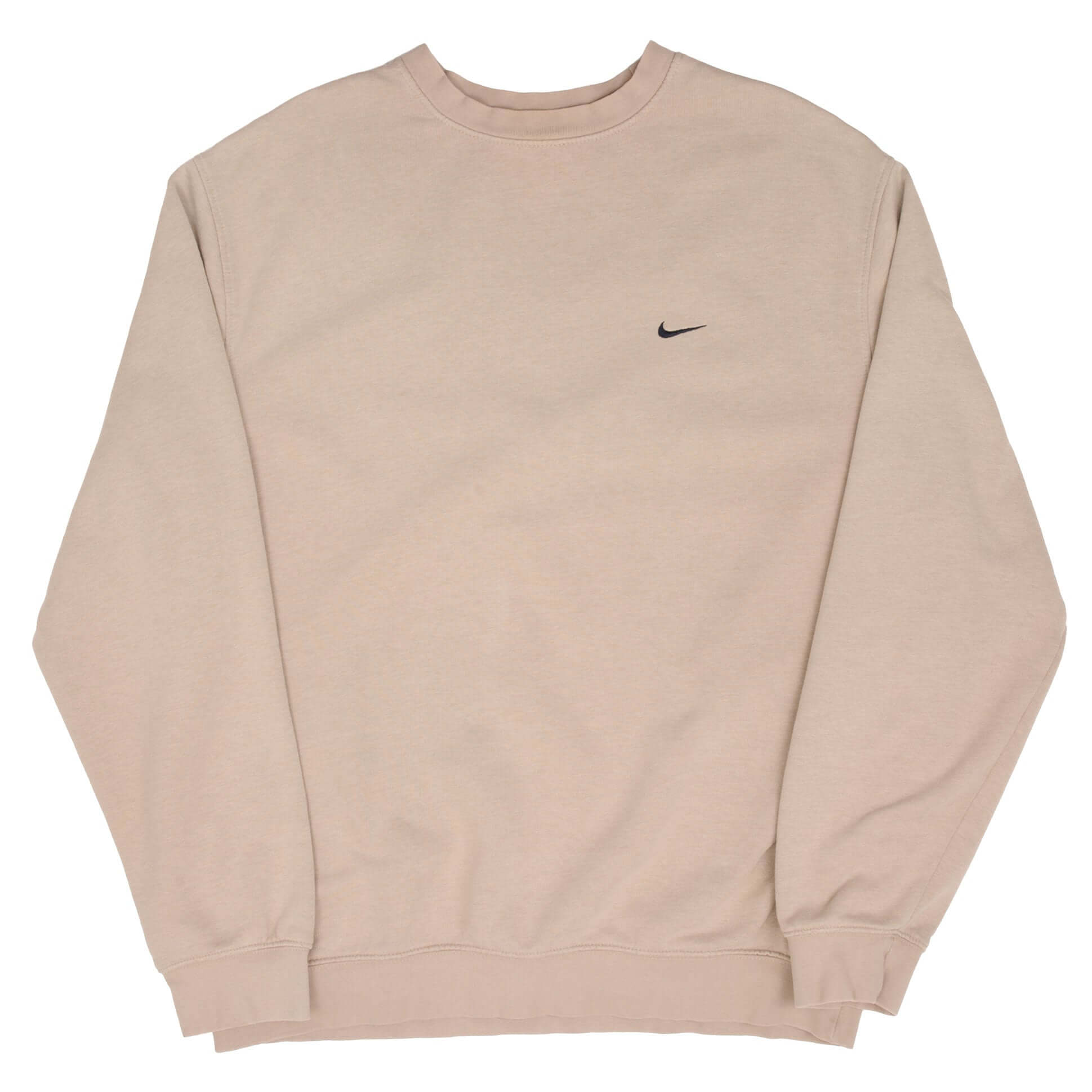 Vintage Nike Classic Swoosh Beige Sweatshirt 2000S Size Large