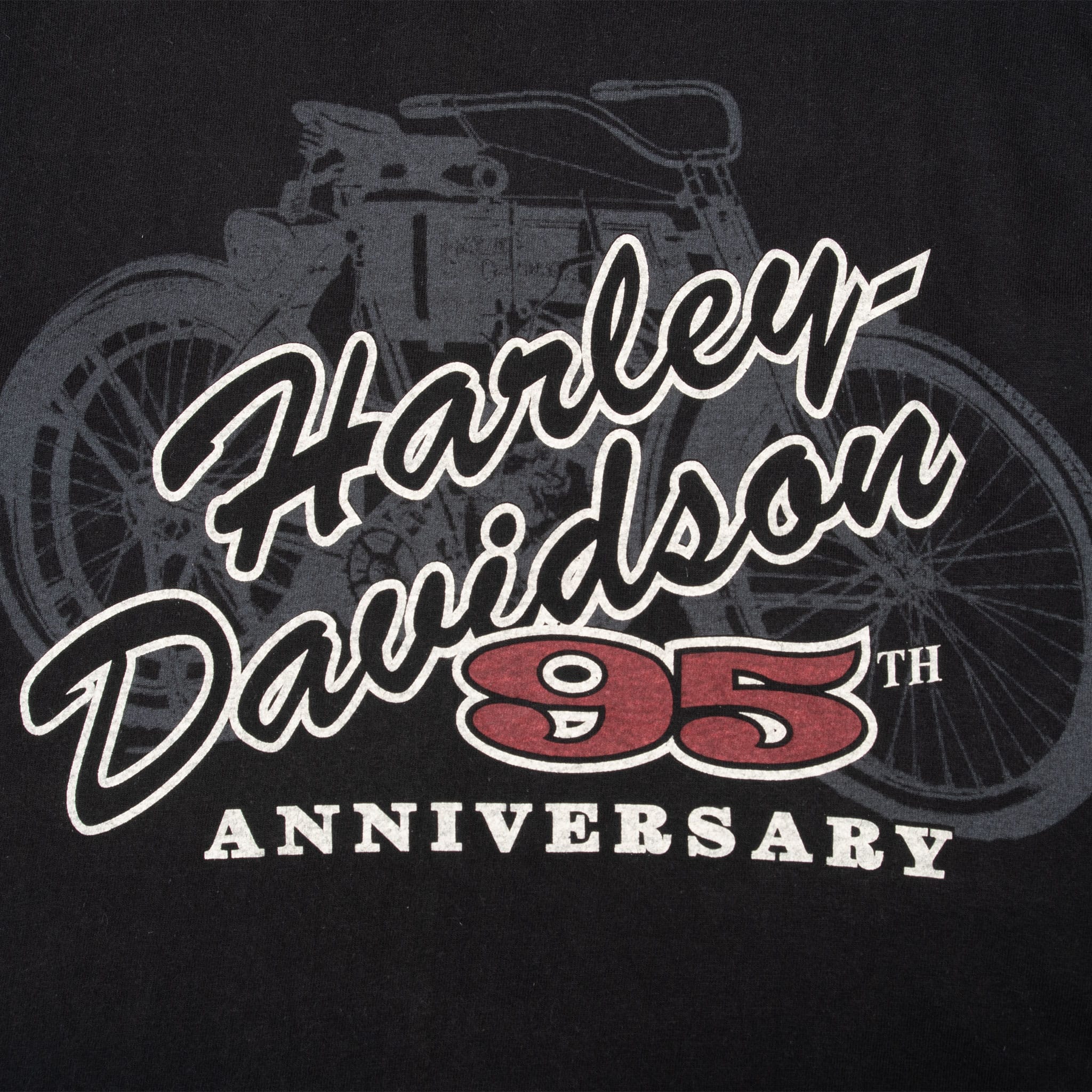 VINTAGE HARLEY DAVIDSON 95TH ANNIVERSARY LONG SLEEVE TEE SHIRT 1998 MEDIUM