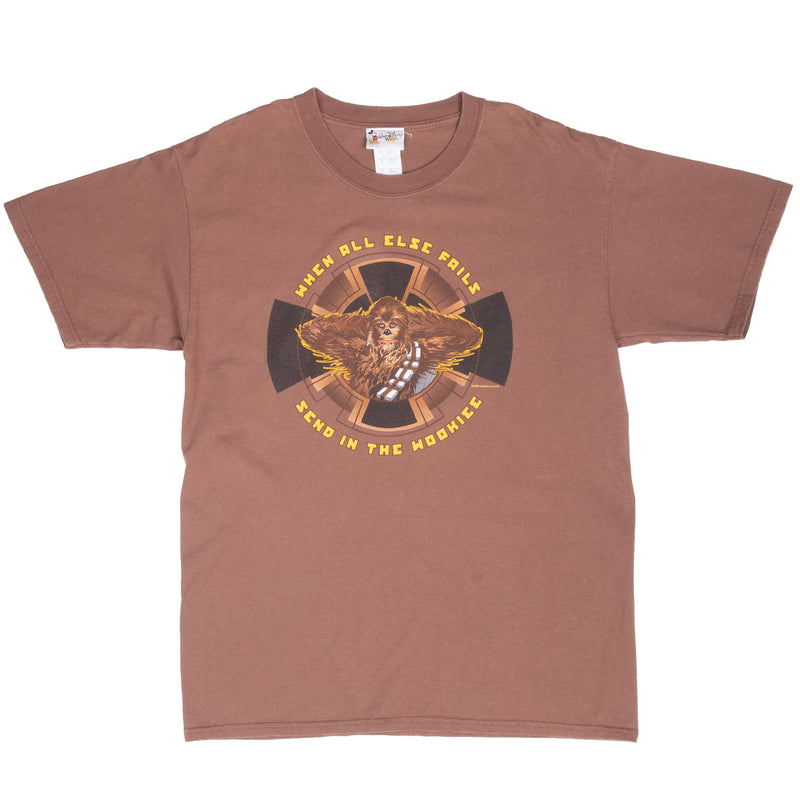 Vintage Star Wars Chewbacca Dinsey Tee Shirt 2002 Size Large