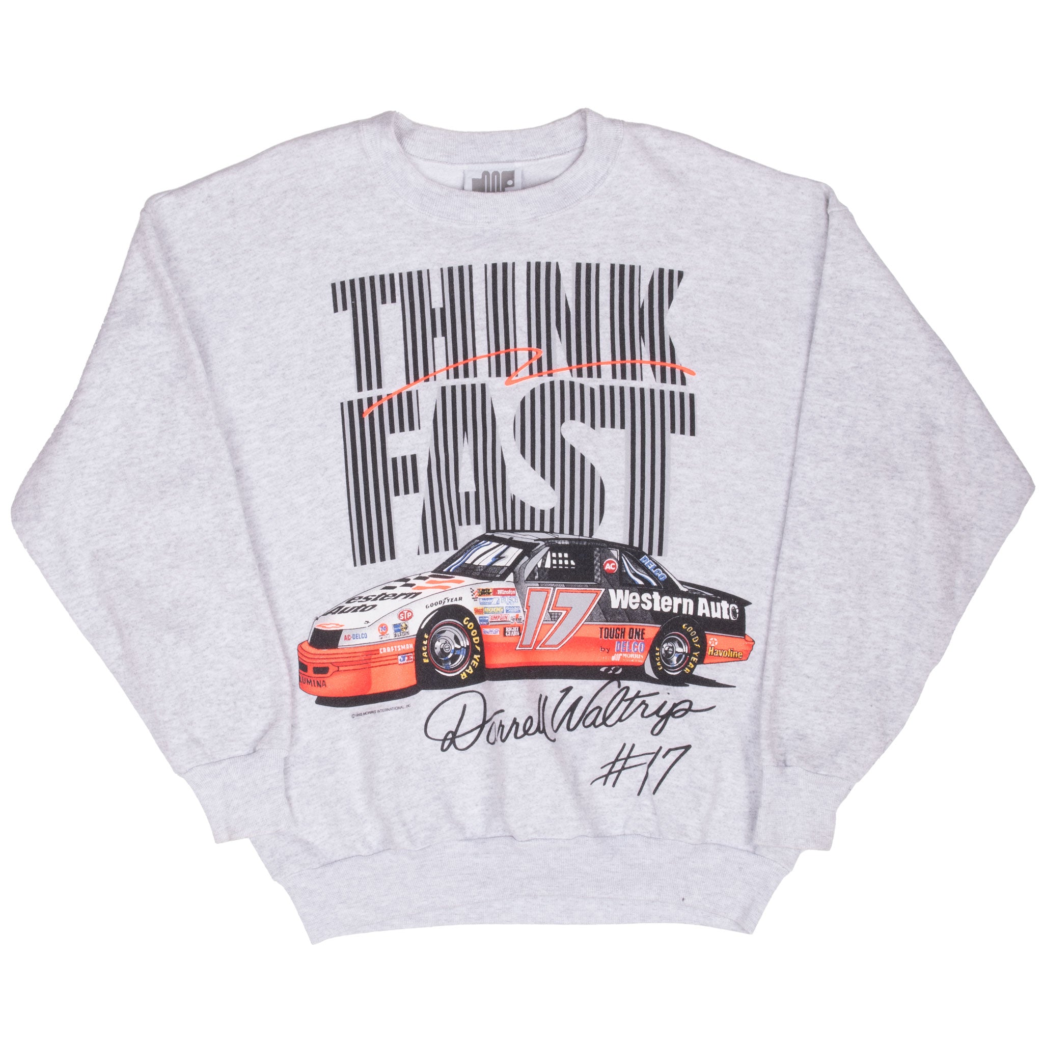 Vintage Nascar Darrell Waltrip 1993 Sweatshirt Size Medium Made In Usa