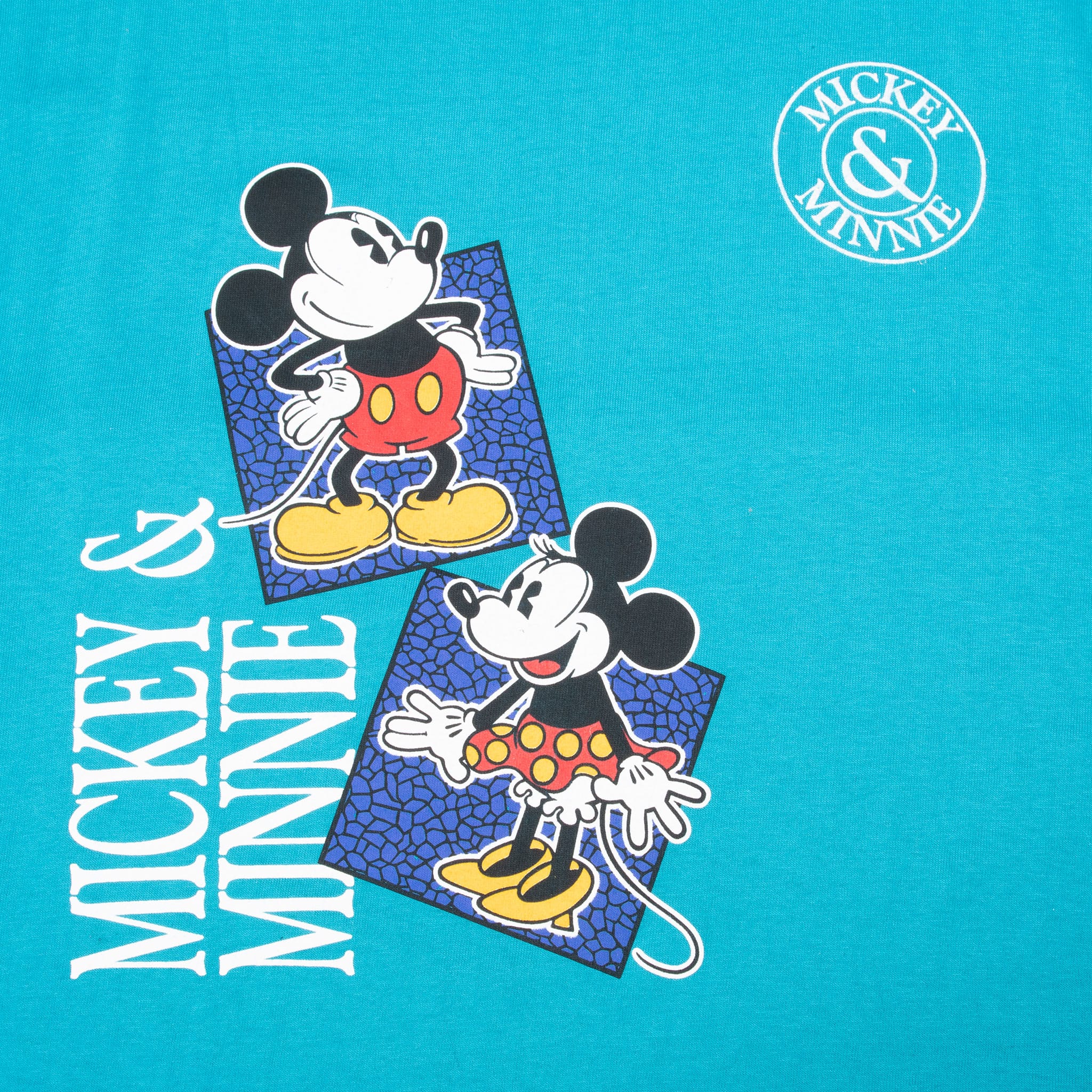VINTAGE DISNEY MICKEY MOUSE TEAL TEE SHIRT 1990S SIZE LARGE
