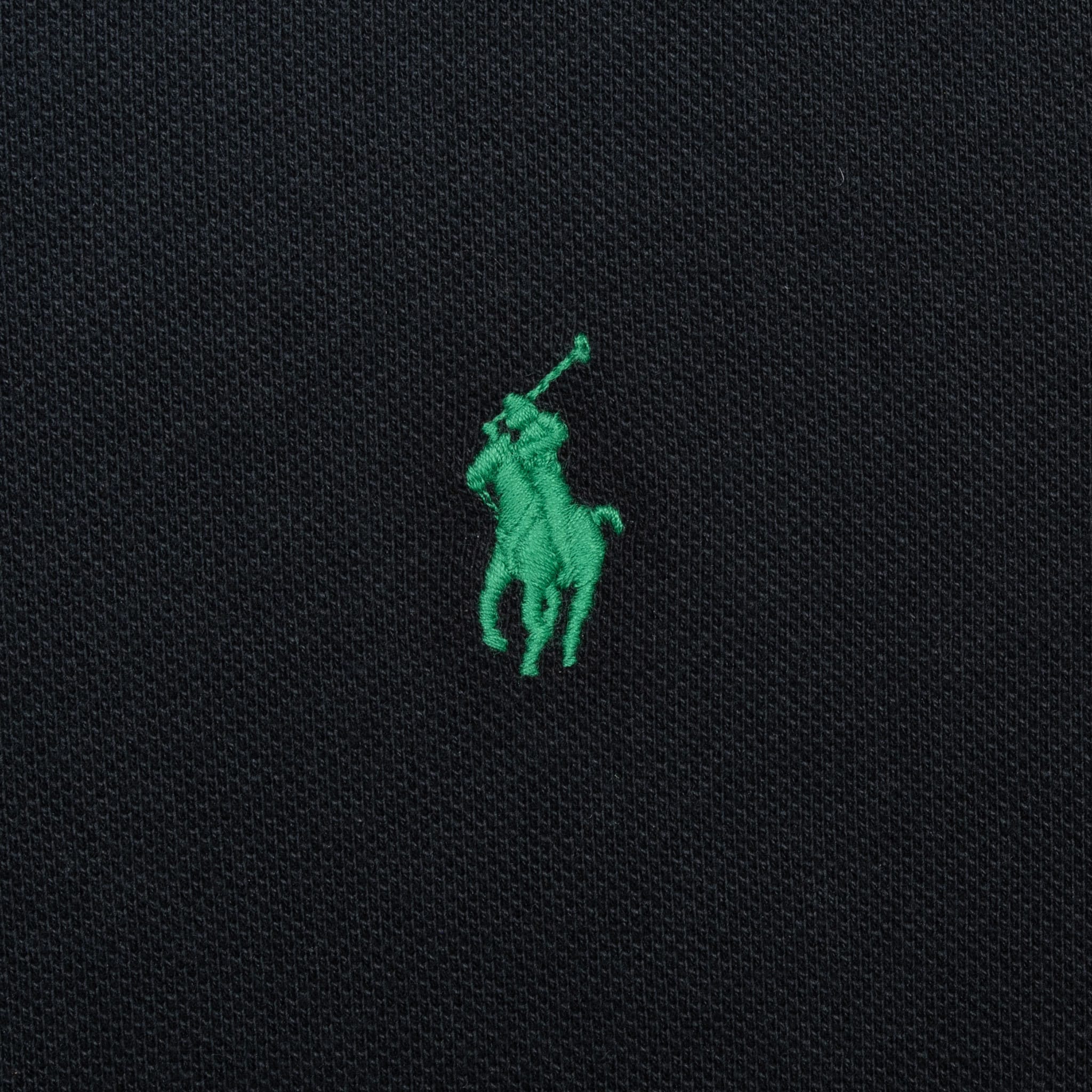 VINTAGE RALPH LAUREN BLACK LONG SLEEVE POLO SHIRT SIZE LARGE DEADSTOCK