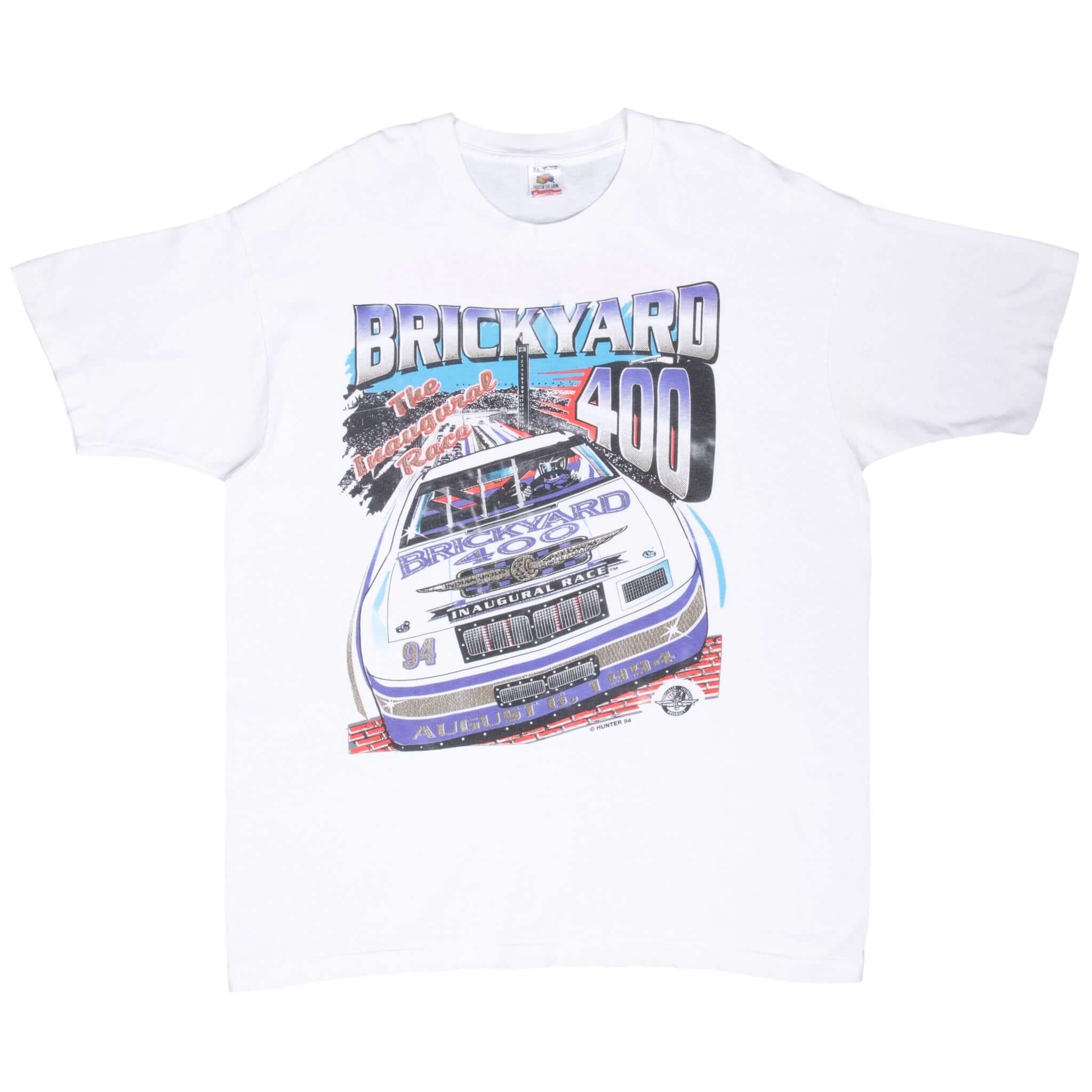 Vintage Nascar Indianapolis Brickyard 400 1994 Tee Shirt Size Size XL Made In USA With Single Stitch Sleeves