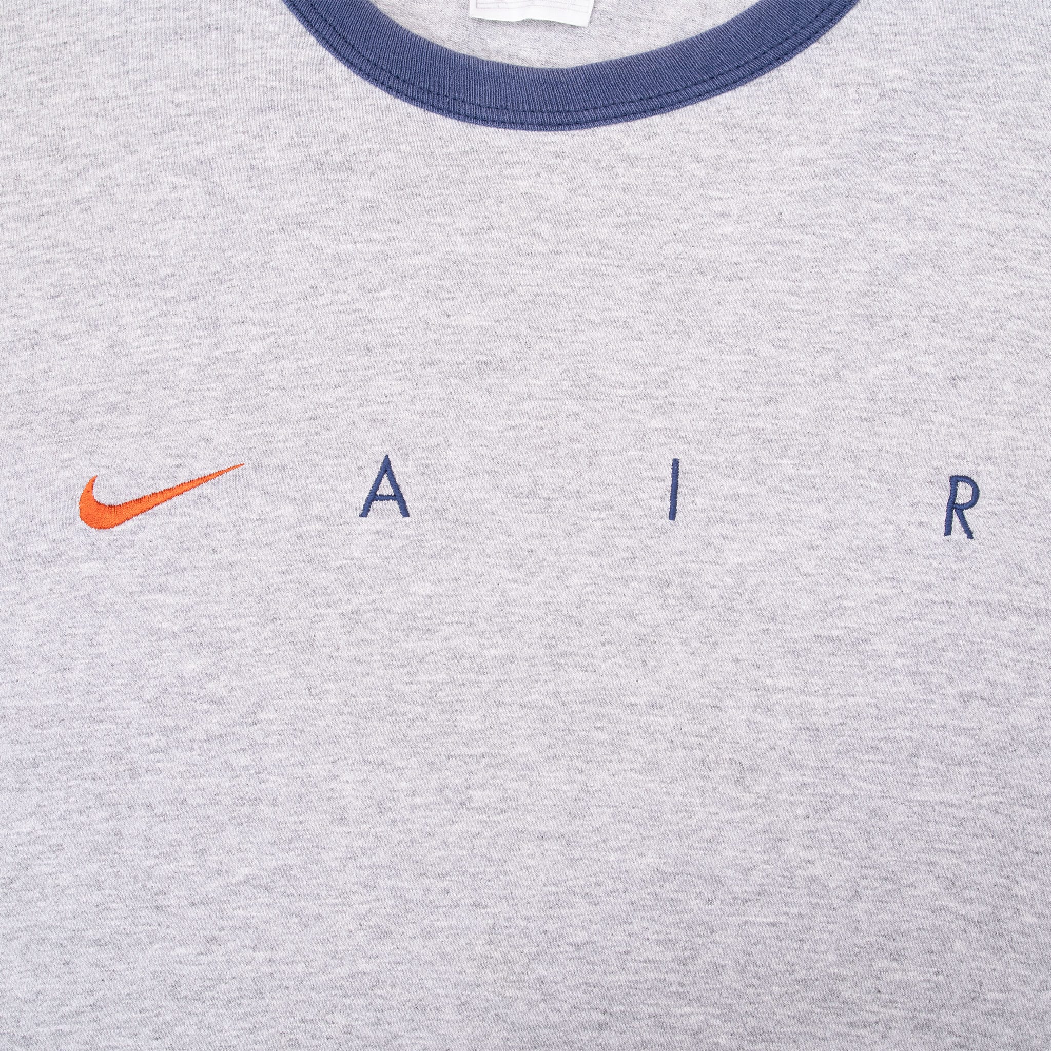 VINTAGE NIKE AIR LONG SLEEVE GREY TEE SHIRT 1990S SIZE LARGE MADE IN USA