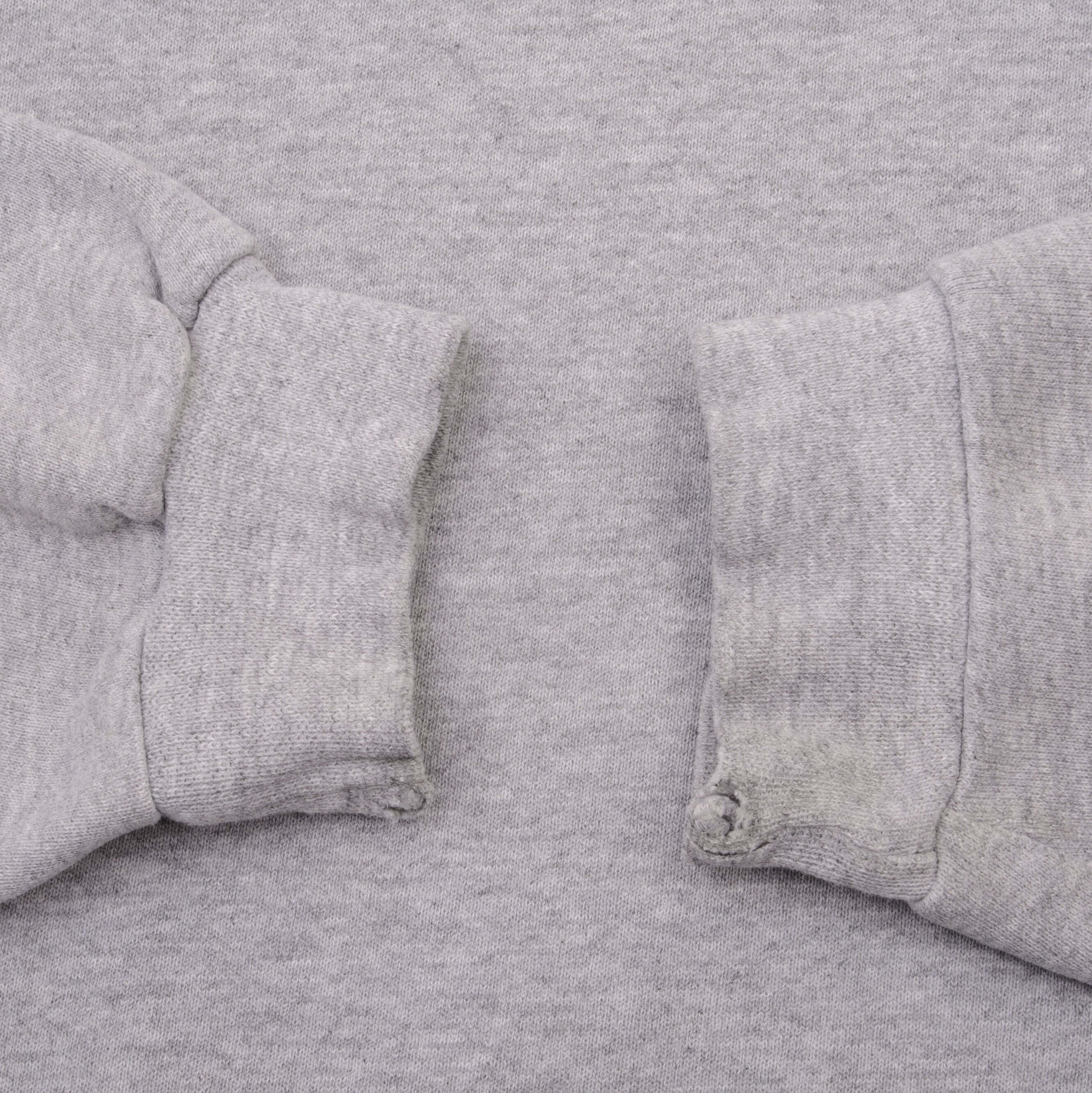 Vintage Nike Classic Swoosh Gray Crewneck Sweatshirt 1990S Size Large Made In USA