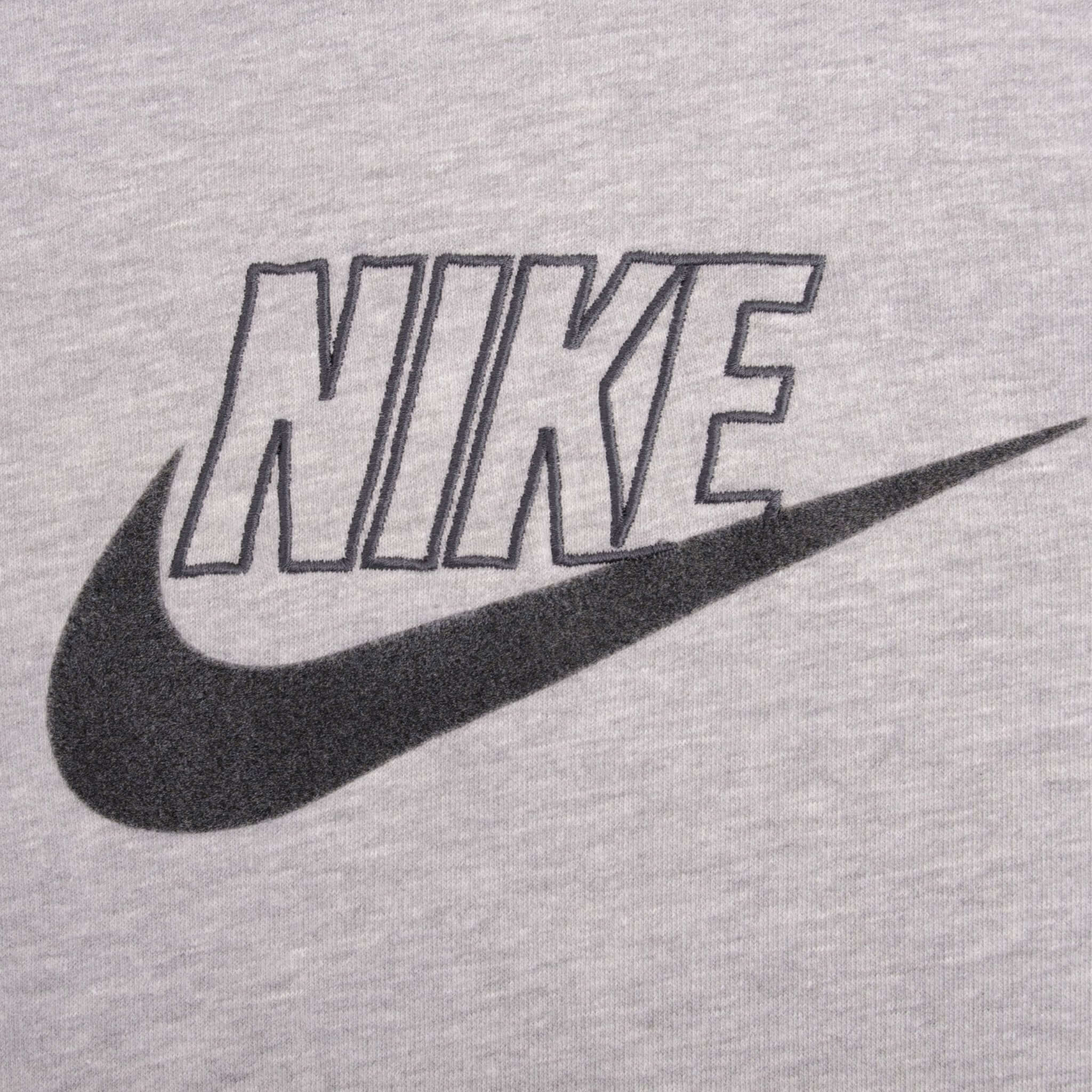 Vintage Nike Spellout Swoosh Gray Hoodie Sweatshirt Late 2000S Size Large