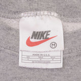 Vintage Nike Classic Swoosh Gray Crewneck Sweatshirt 1990S Size Medium Made In USA