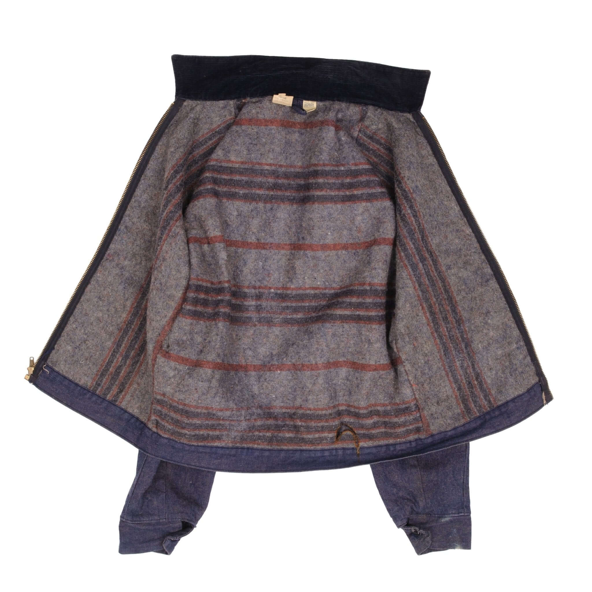 Vintage Wrangler Blanket Lined Denim Jacket 1970S Size 36 Made In Usa