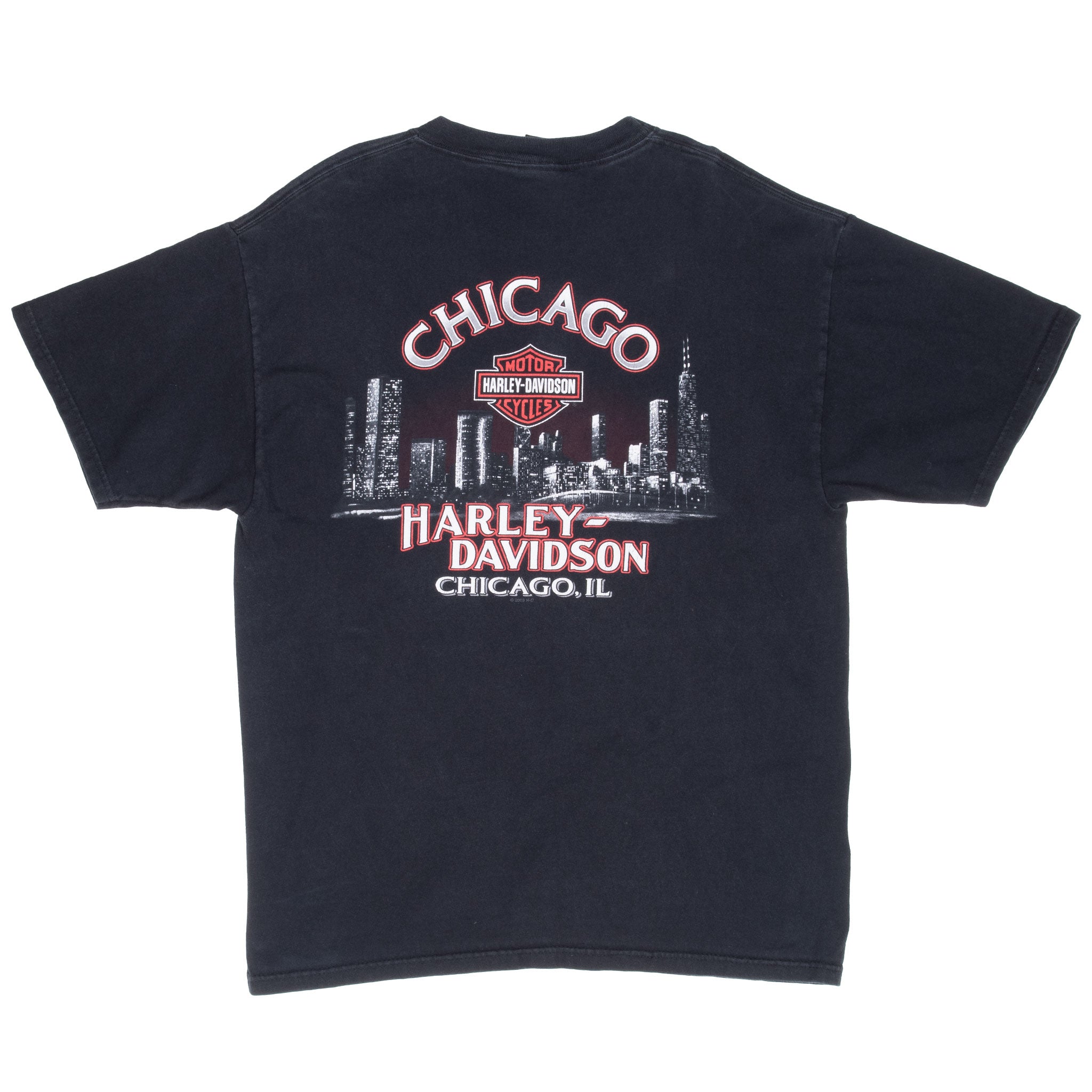 Vintage Harley Davidson Chicago 2008 Tee Shirt Size Large Made In Usa