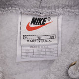 Vintage Nike Classic Swoosh Gray Hoodie Sweatshirt 1990S Size XL Made In USA