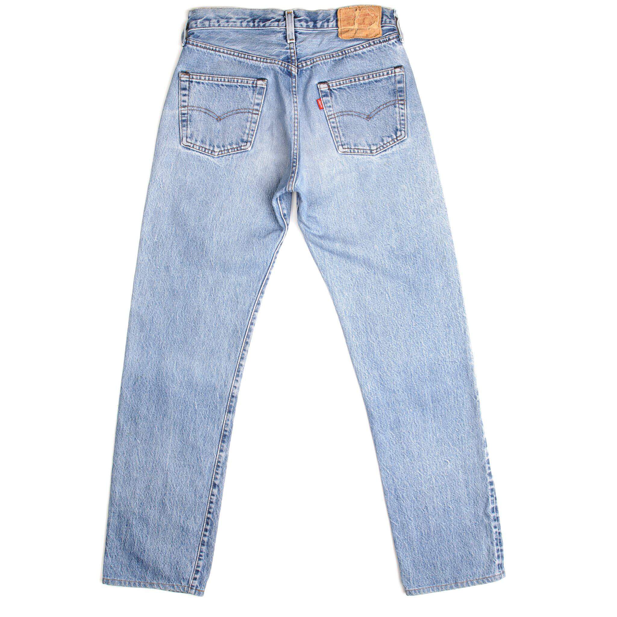 VINTAGE LEVIS 501 JEANS INDIGO 1976-1985 SIZE W28 L30 MADE IN USA WITH SELVEDGE