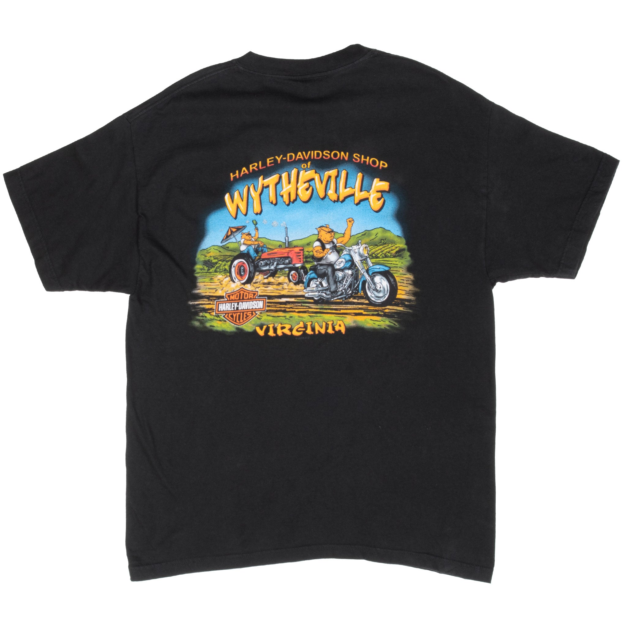 Vintage Harley Davidson Wytheville Virginia 2004 Tee Shirt Size Large Made In Usa