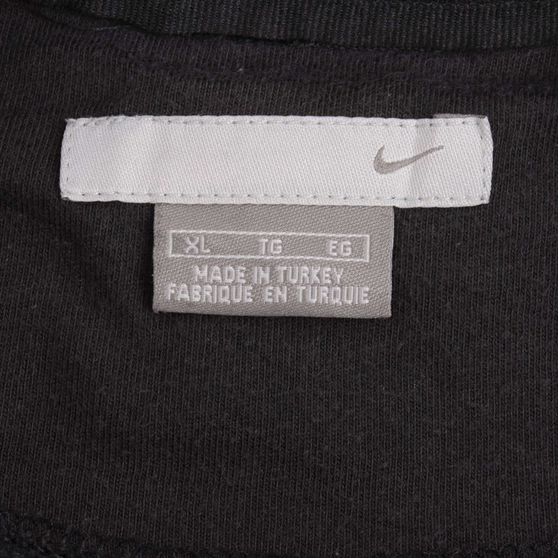 Vintage Black Nike Classic Small Swoosh Sweatshirt 2000s Size XL