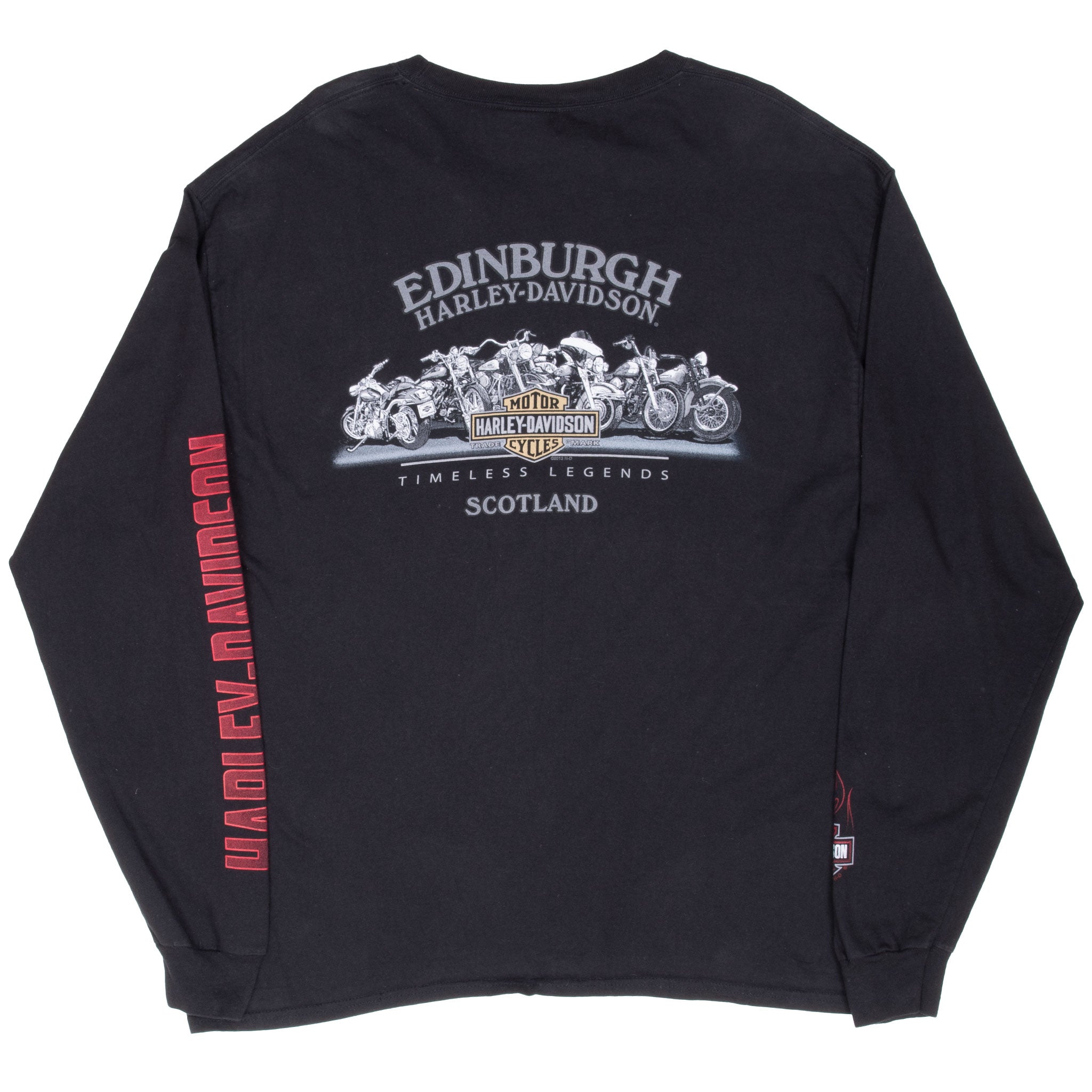 &nbsp;Harley Davidson Edinburgh Scotland Long Sleeve Tee Shirt Size XL