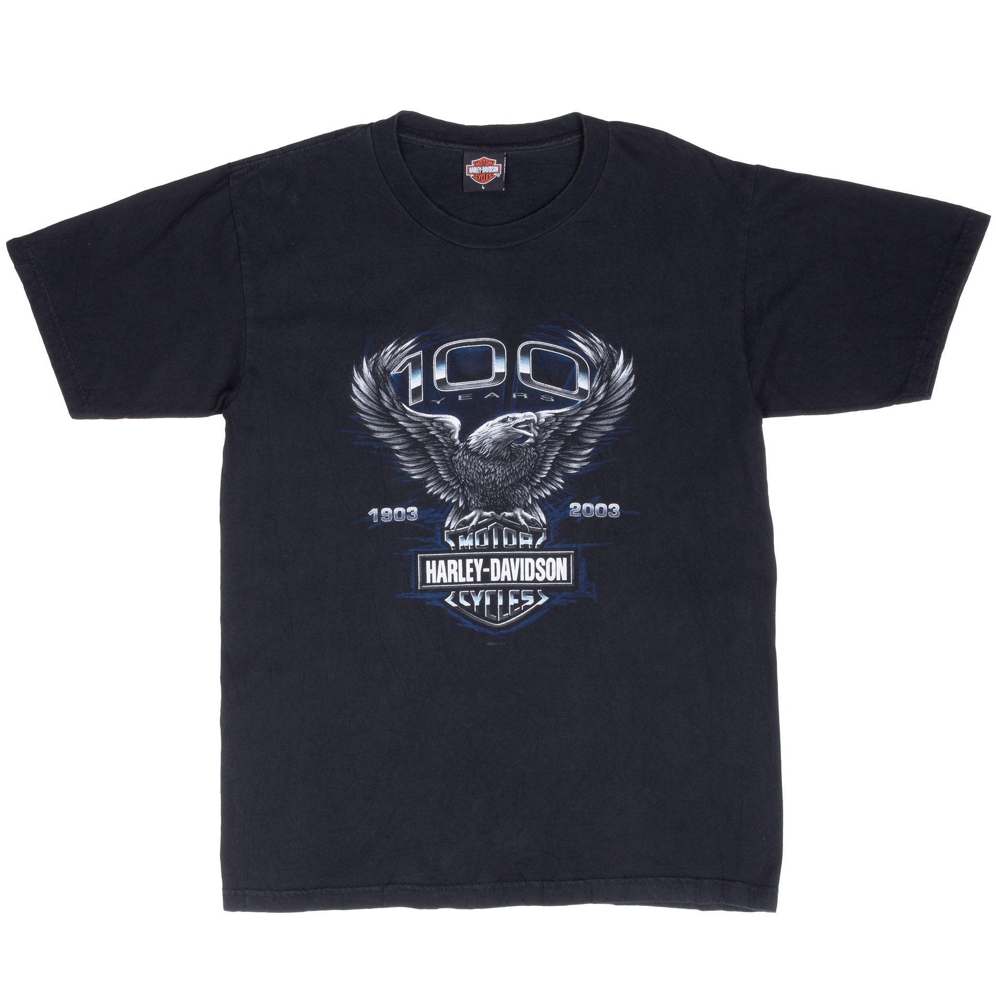 Vintage Harley Davidson Tallahassee Florida 100 Years 1903 2003 Tee Shirt Size Large Made Usa