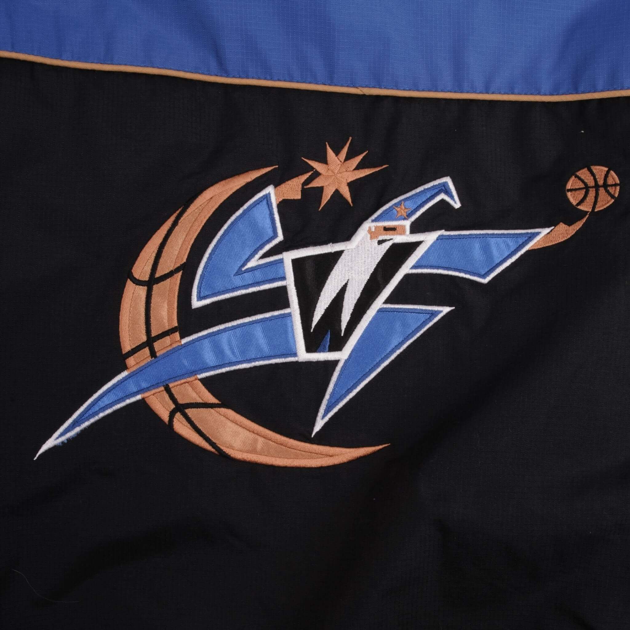 VINTAGE NBA WASHINGTON WIZARDS REVERSIBLE JACKET 1990S SIZE LARGE DEADSTOCK