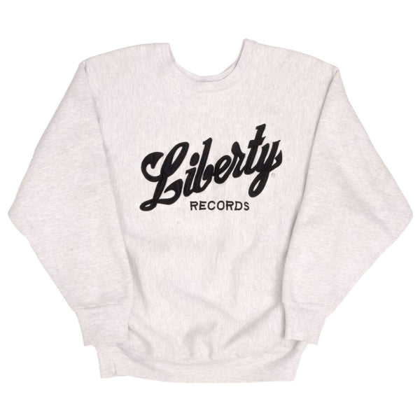 VINTAGE LIBERTY RECORD SWEATSHIRT 1990S 1980S SIZE LARGE MADE IN USA