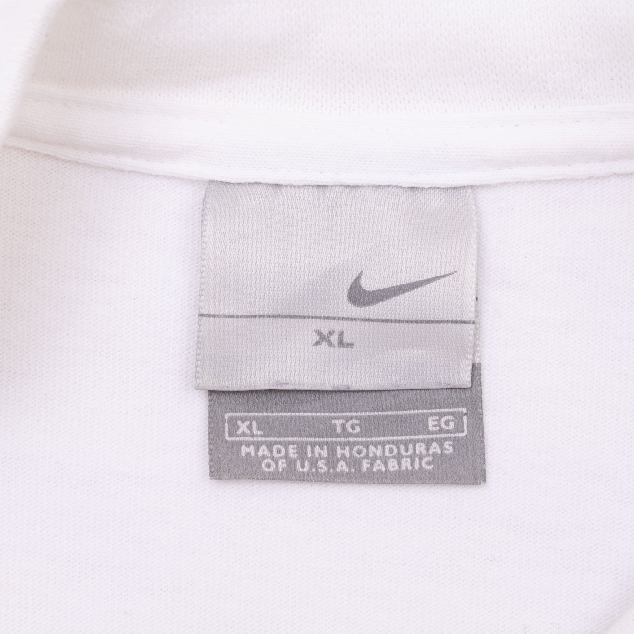 Vintage Nike Long Sleeve Turtle Neck White Tee Shirt 2000S Size XL