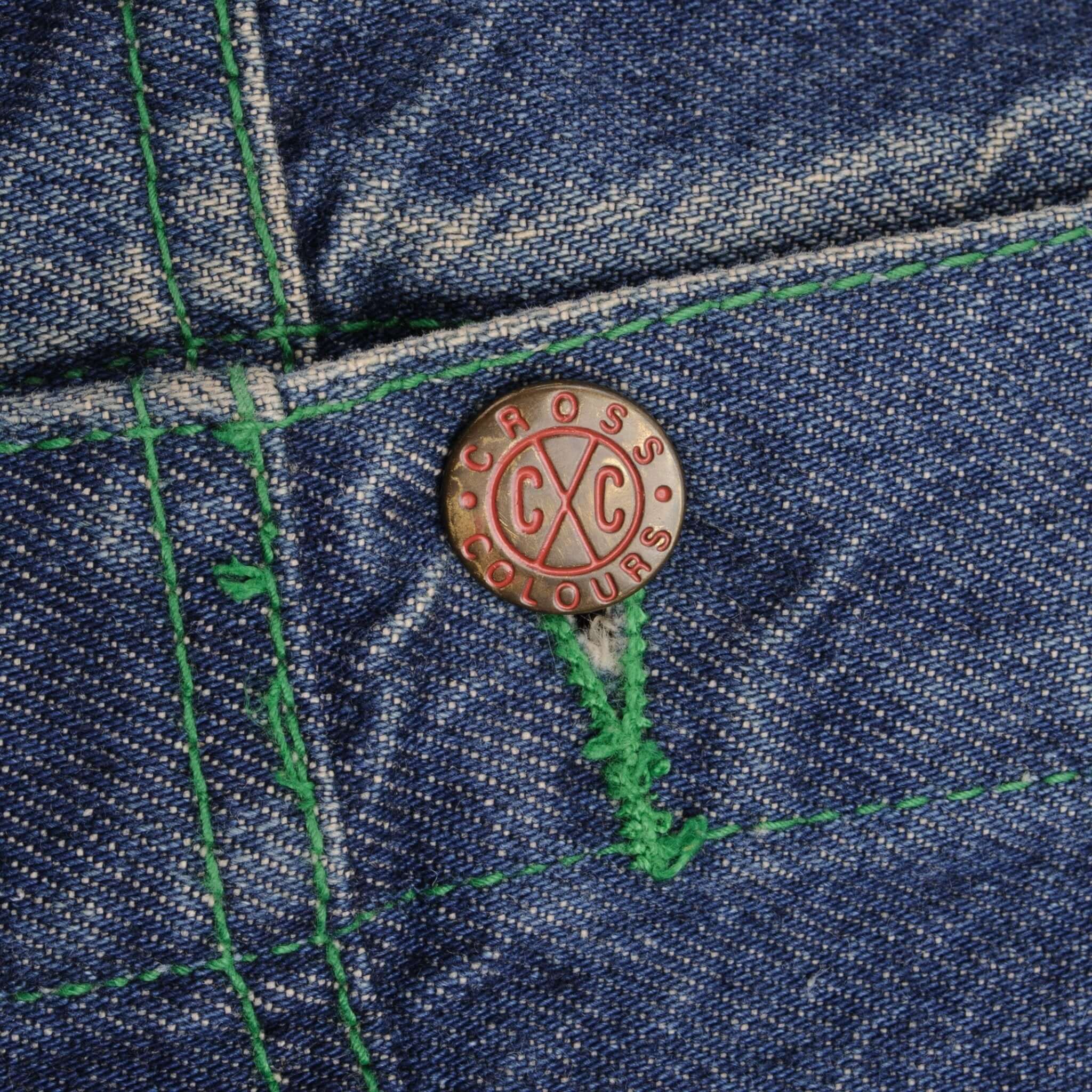 Vintage 1990S Cross Colours Denim Jacket Size 1 