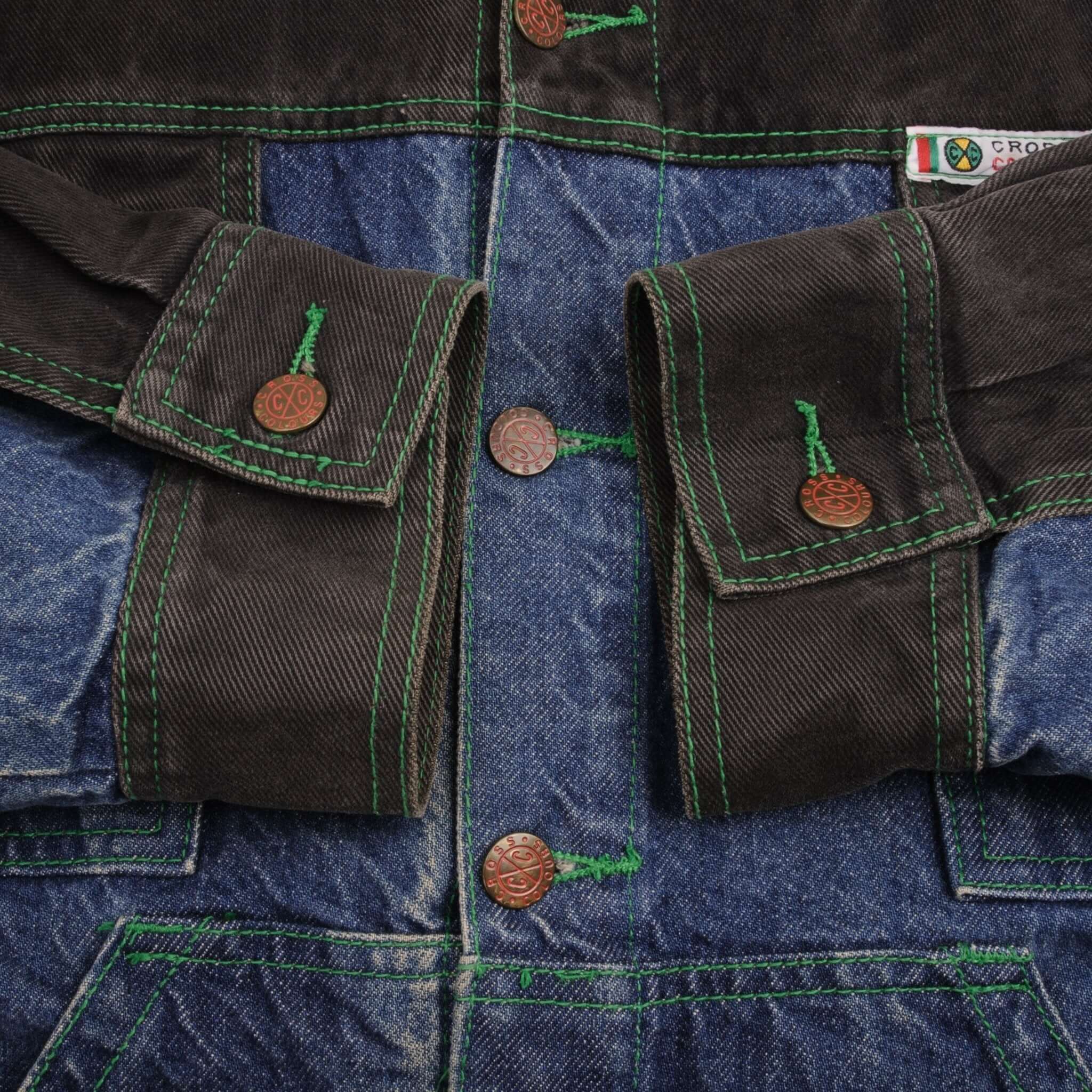 VINTAGE 1990S CROSS COLOURS HIP HOP DENIM JACKET SIZE 1 XL MADE IN USA ...