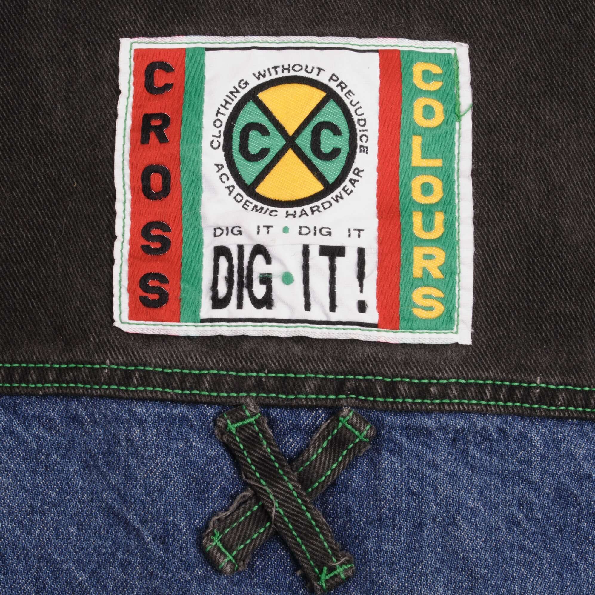 Cross Colors VINTAGE 1990S CROSS COLOURS HIP HOP DENIM JACKET SIZE 1 XL MADE IN USA ...