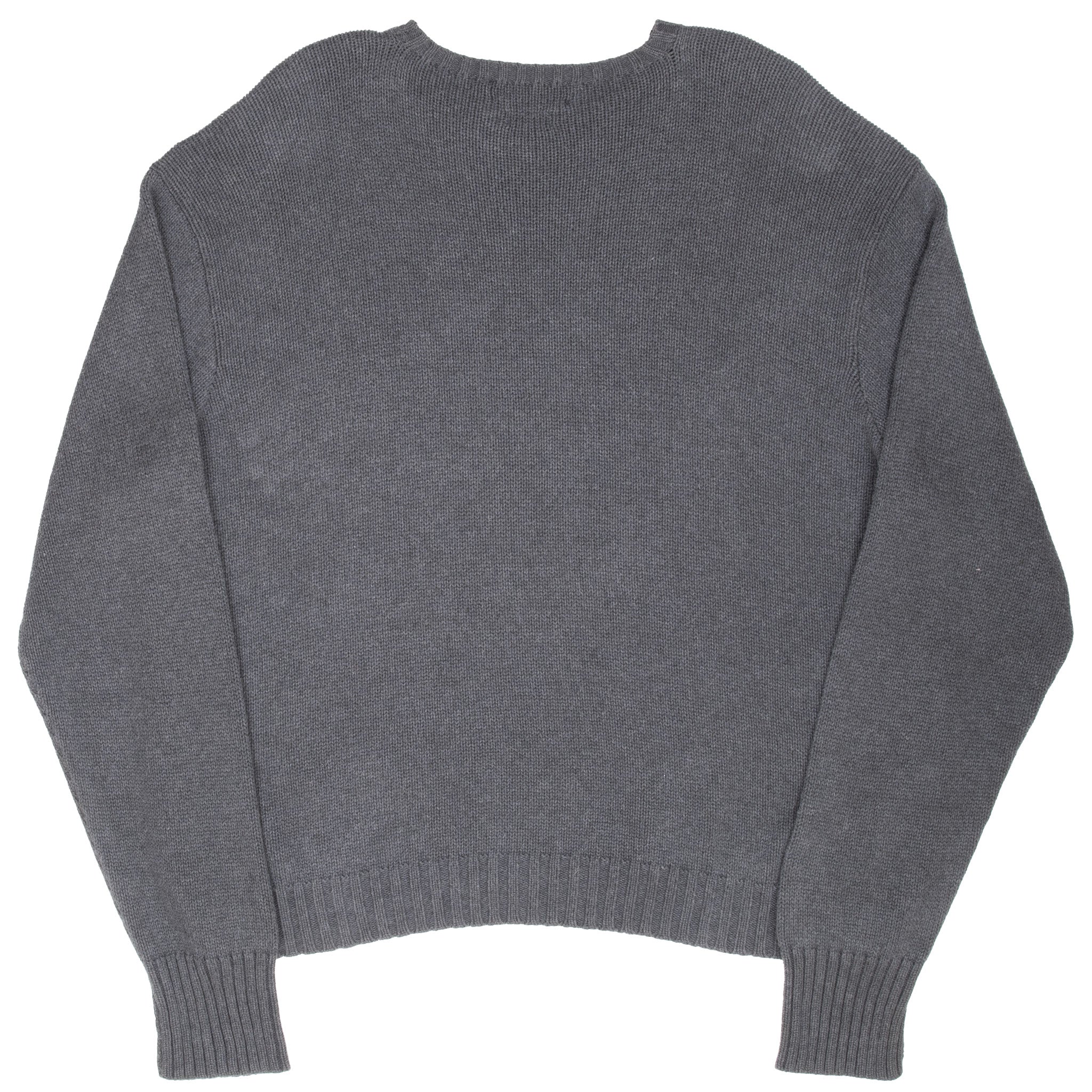 Vintage Ralph Lauren Grey Knit Sweater Crewneck 1990S Size 2Xl