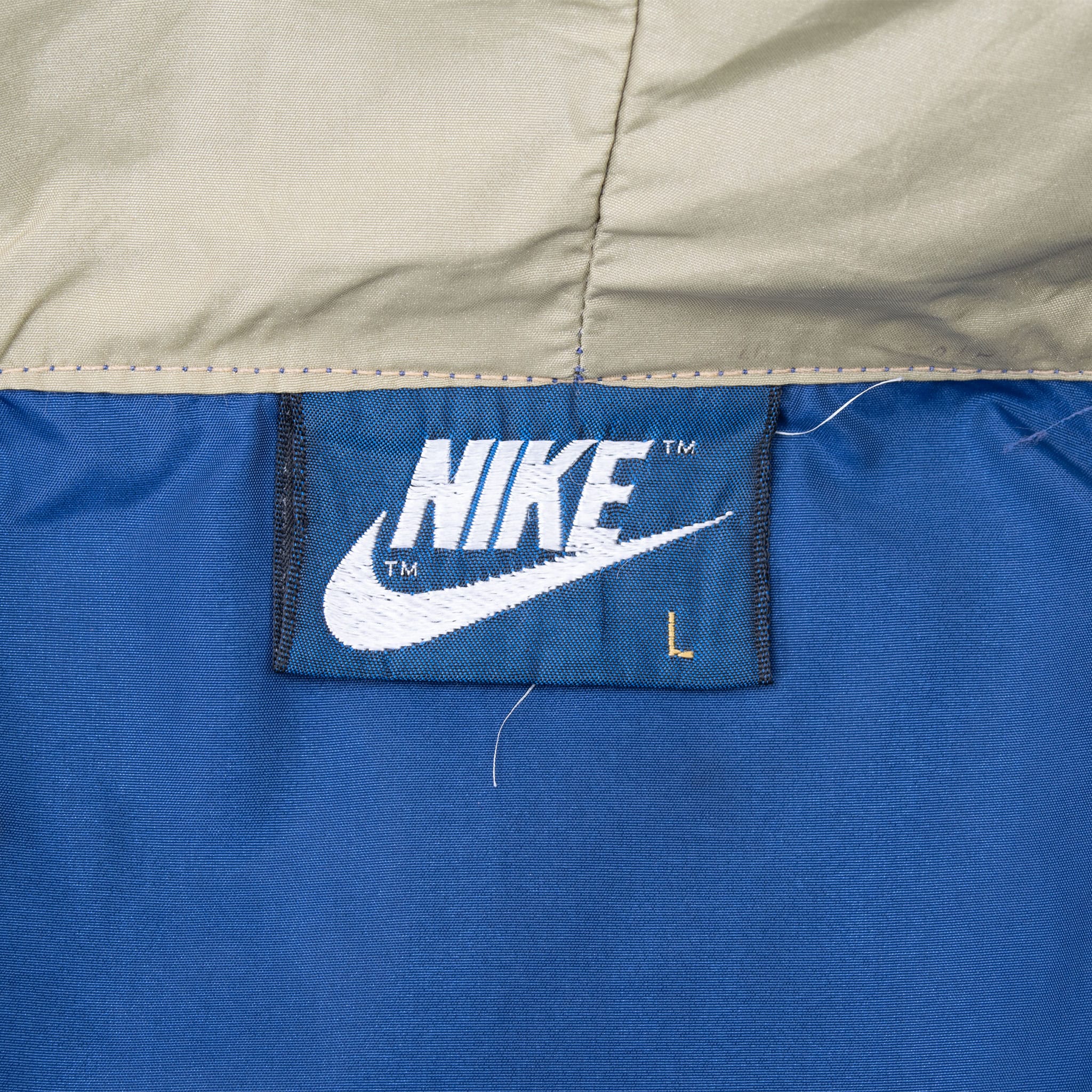 VINTAGE NIKE BLUE GOLD WINDBREAKER JACKET EARLY 1980S SIZE LARGE
