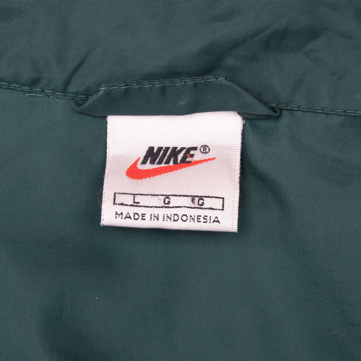 Nike neck label marked size large and made in Indonesia