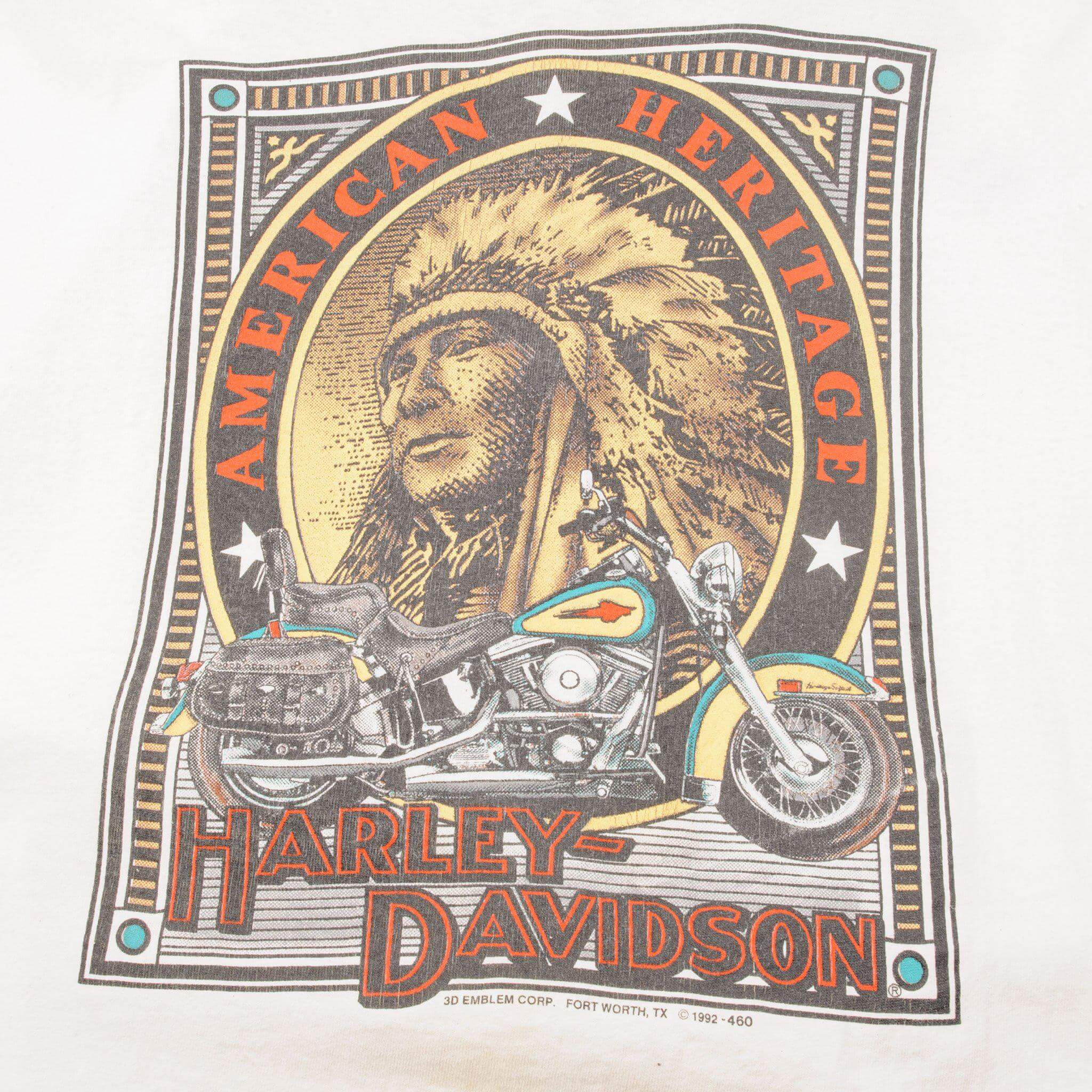 VINTAGE HARLEY DAVIDSON TEE SHIRT 1992 SIZE 2XL MADE IN USA