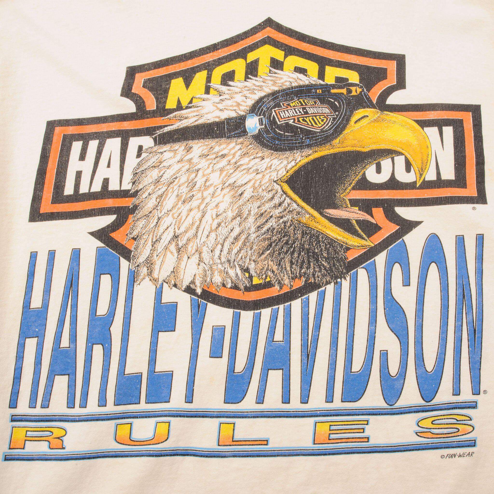 VINTAGE HARLEY DAVIDSON LONG SLEEVES TEE SHIRT SIZE XL MADE IN USA