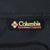 Columbia Sportswear Company chest patch in neon green and pink on black fabric