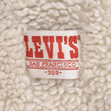 Vintage Levis Sherpa Trucker Denim Jacket Medium Light Wash 1980s Size 38R Made In USA.