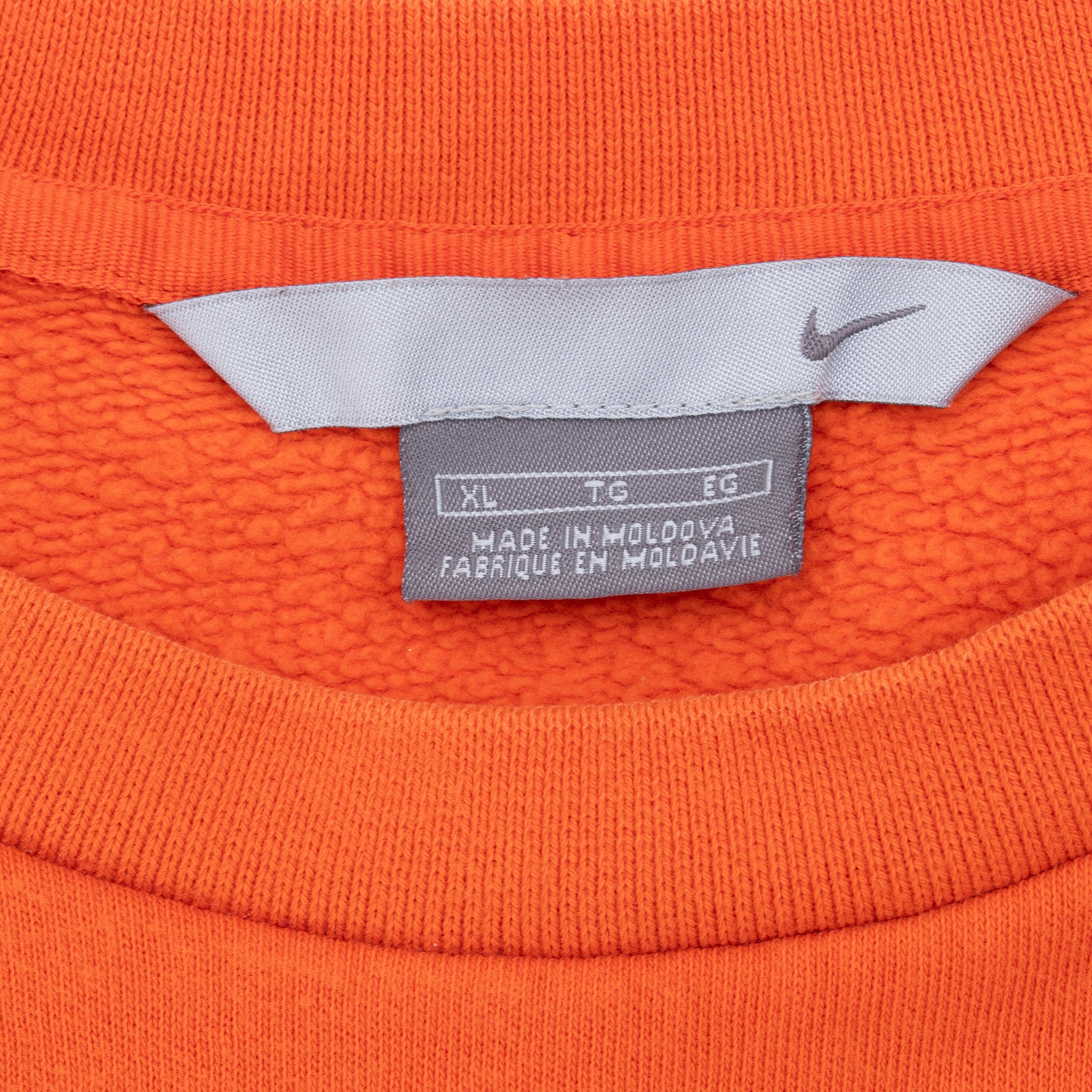 Vintage Nike Classic Swoosh Orange Sweatshirt 2000S Size XL