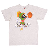 Vintage Nike Space Jam Looney Tunes Marvin The Martian Tee Shirt 1993 Size Large Made In USA With Single Stitch Sleeves