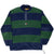 Vintage Tommy Hilfiger Blue Green Stripes Pullover Fleece Jacket 1990S Size Medium