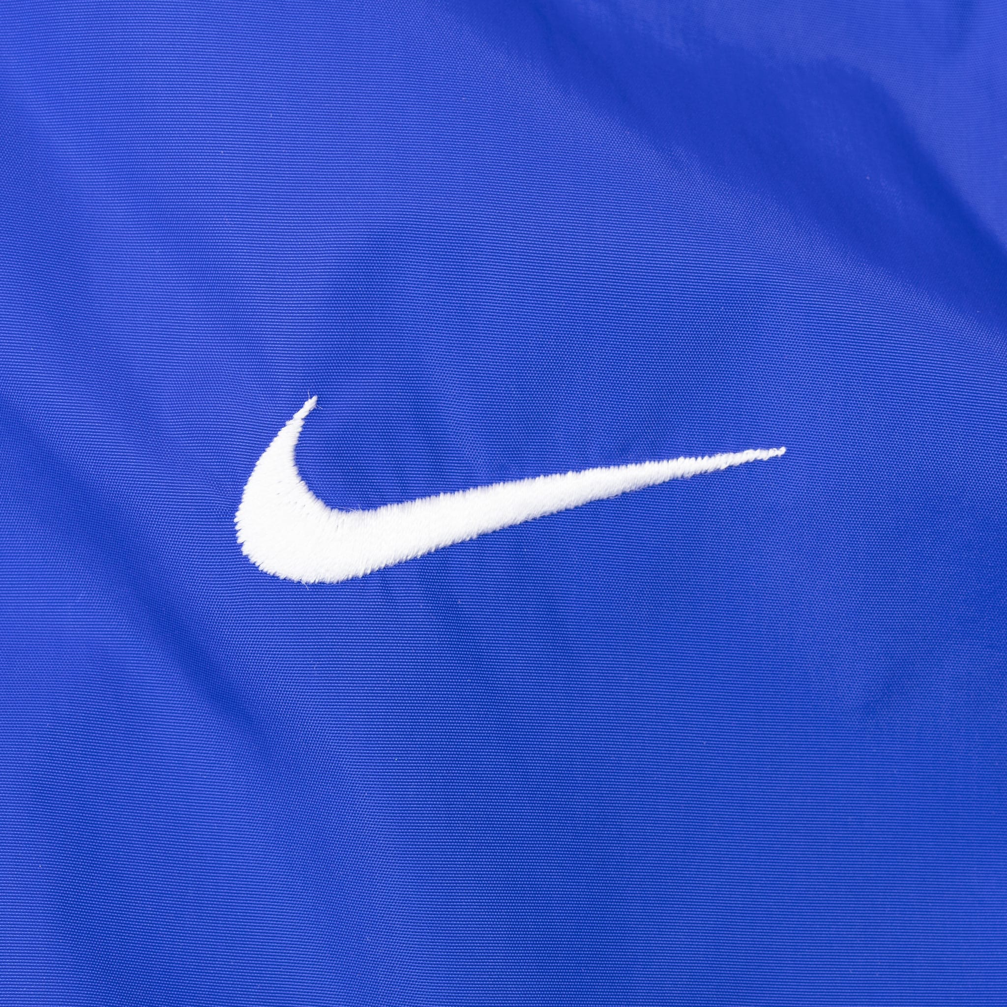 VINTAGE NIKE CLASSIC SWOOSH BLUE WINDBREAKER WOMAN JACKET 1990S MEDIUM