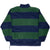 Vintage Tommy Hilfiger Blue Green Stripes Pullover Fleece Jacket 1990S Size Medium