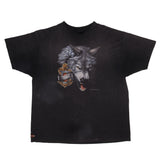 Vintage 3D Emblem Harley Davidson Wolf Tee Shirt Size 3XL Made In USA