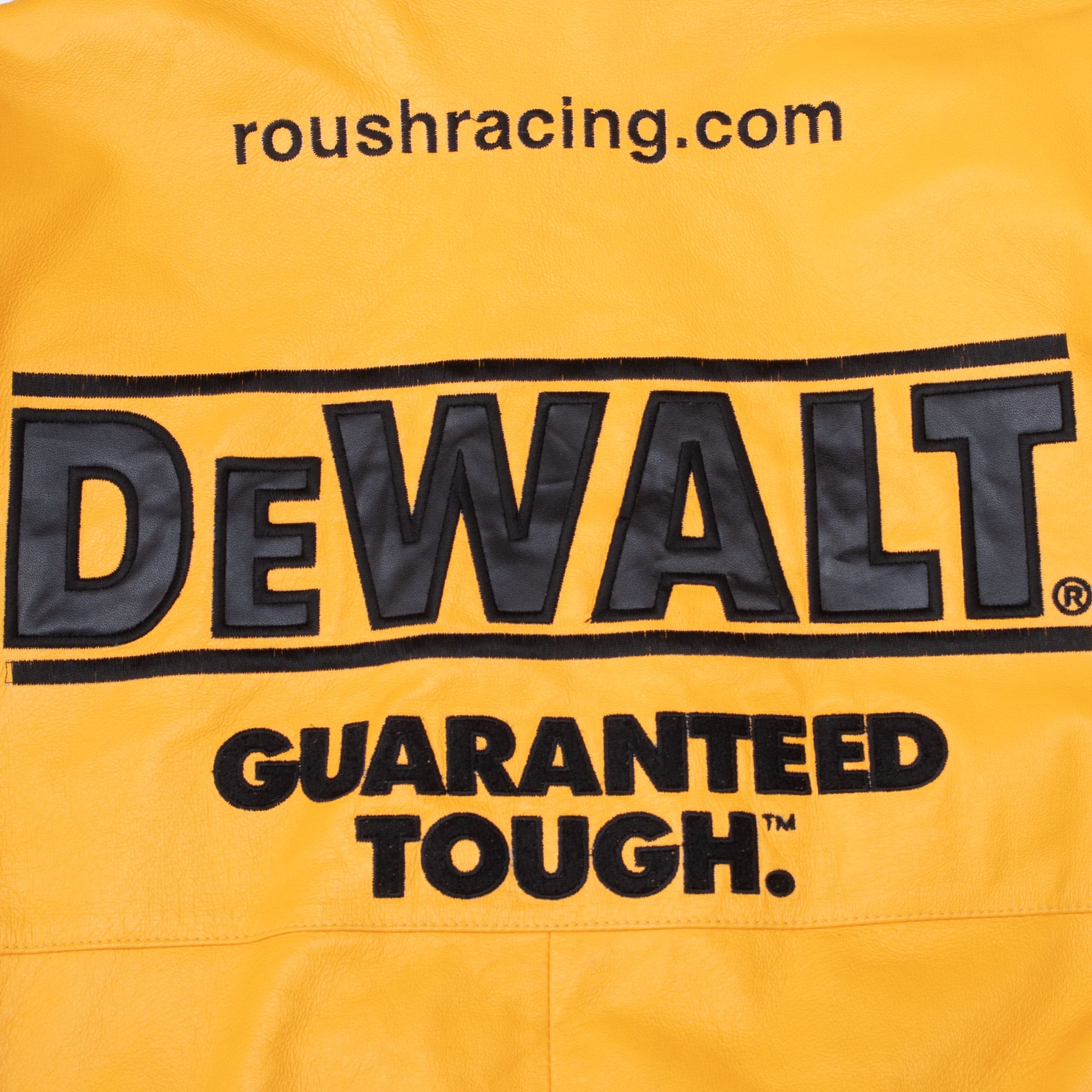 VINTAGE NASCAR MATT KENSETH DEWALT JEFF HAMILTON LEATHER JACKET 2000S SIZE XL