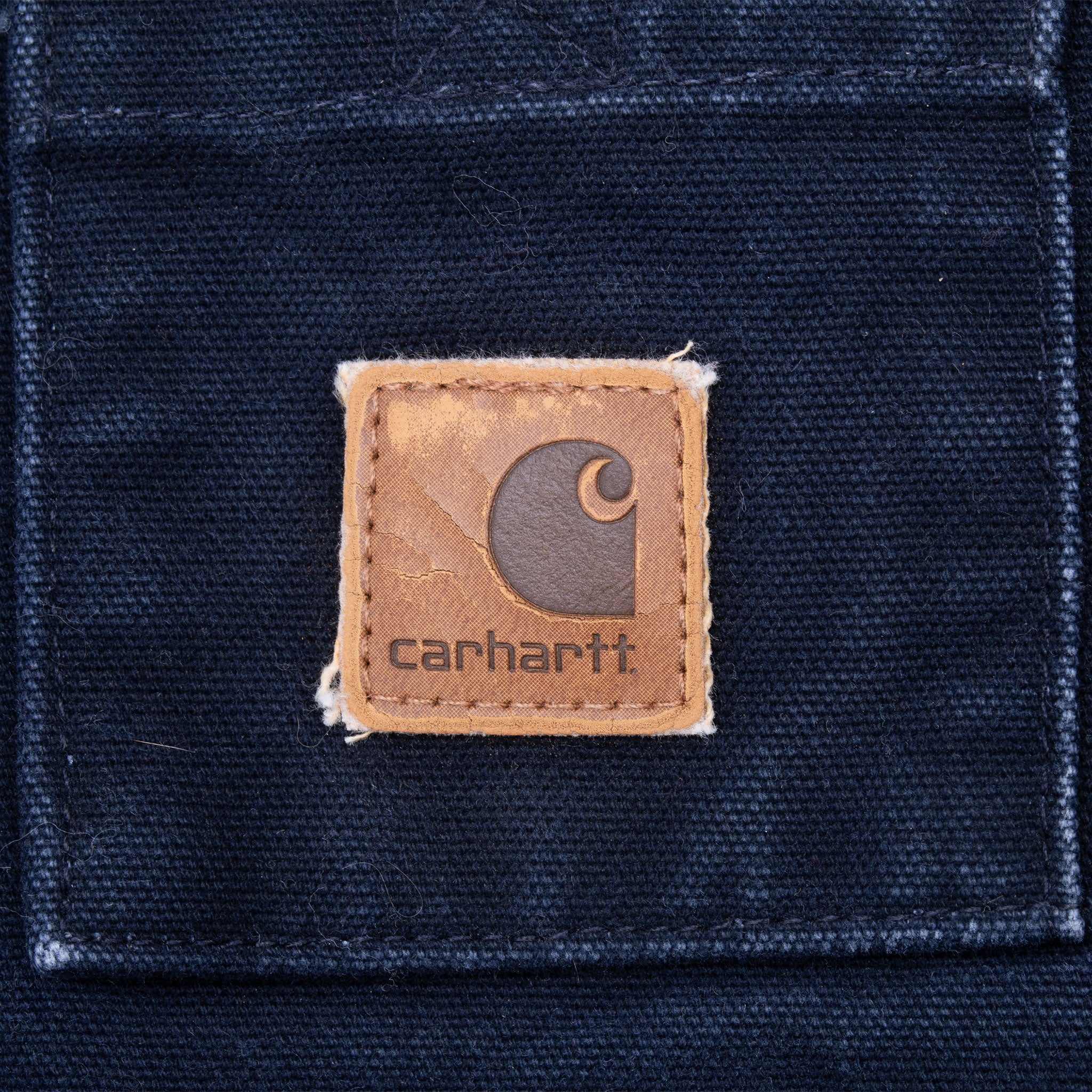 VINTAGE CARHARTT NAVY BLUE SHERPA LINED HOODED JACKET 2011 J284 MDT 2XL