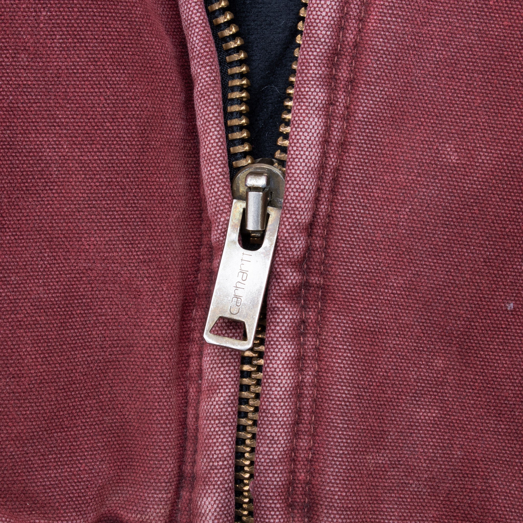 Vintage Carhartt Crimson Red Hooded Active Jacket 2000 J168Brk Size Large