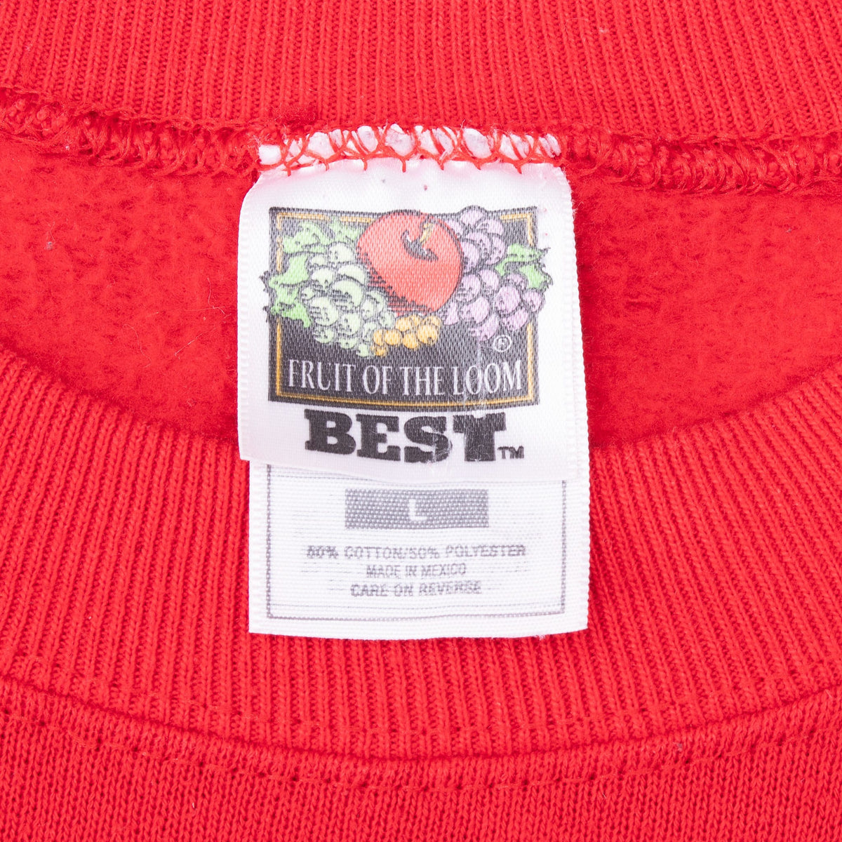 Fruit of the Loom Best size L neck label inside red Lobos sweatshirt