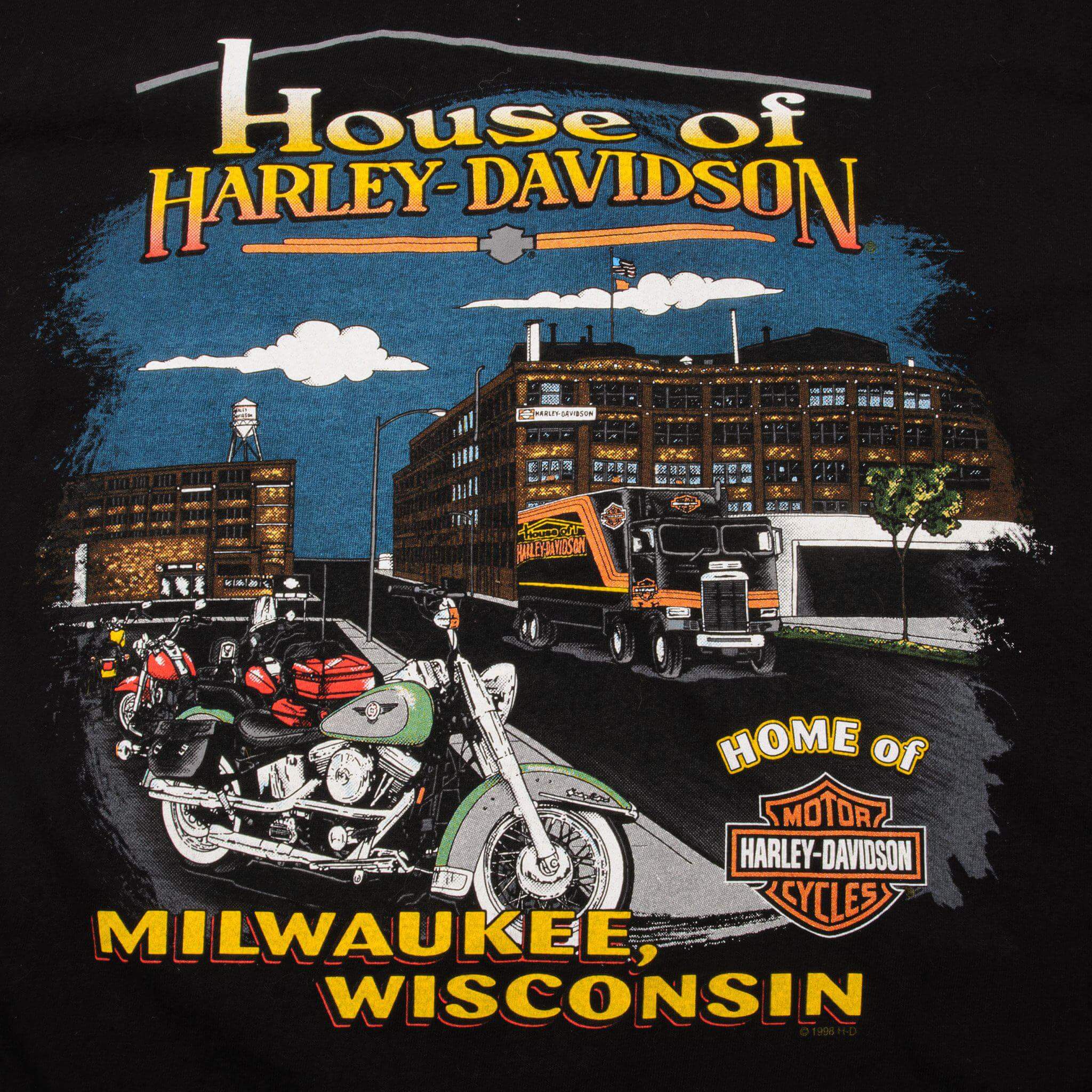 VINTAGE HARLEY DAVIDSON TEE SHIRT 1998 SIZE XL MADE IN USA