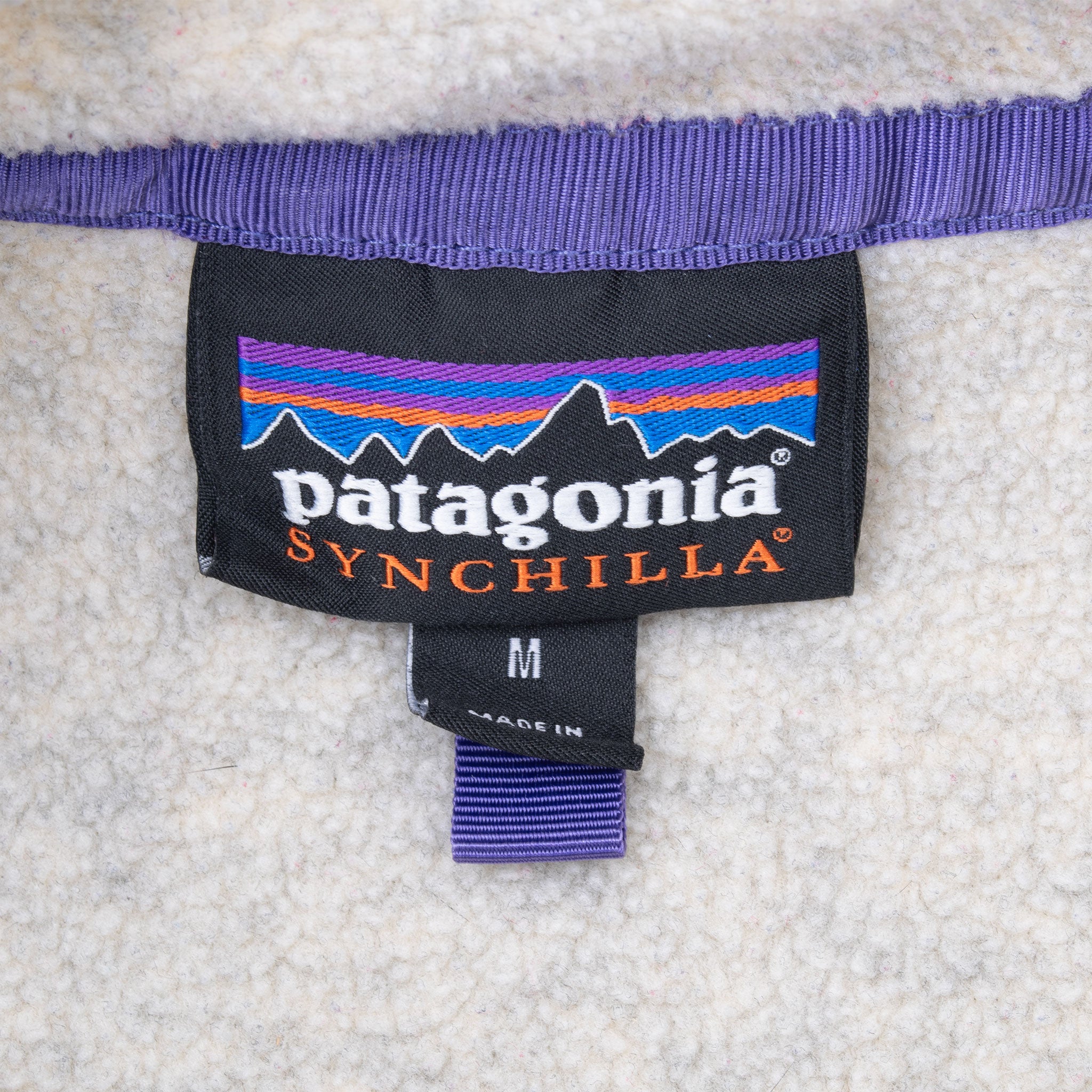 VINTAGE PATAGONIA BEIGE OAT SYNCHILLA SNAP T FLEECE PULLOVER JACKET 2016 MEDIUM