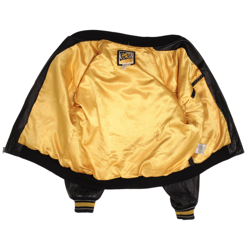Vintage NFL Pittsburg Steelers Leather Jacket 1990S Size Large